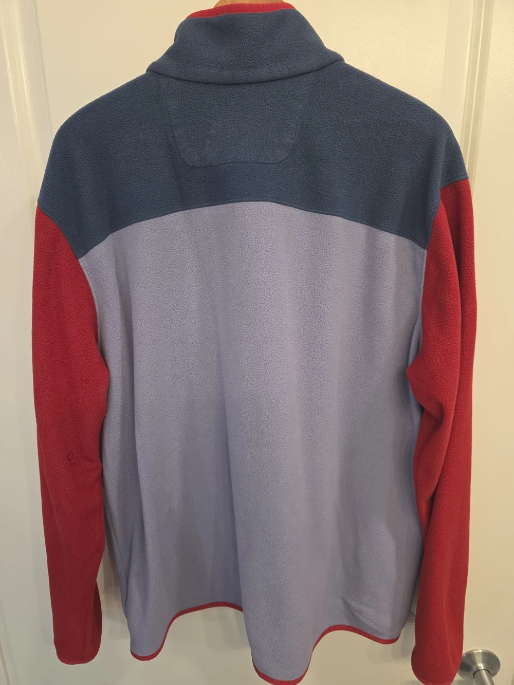 The North Face Vintage Men's XXL Fleece Blue Red Gray Full Zip Pit Zips...